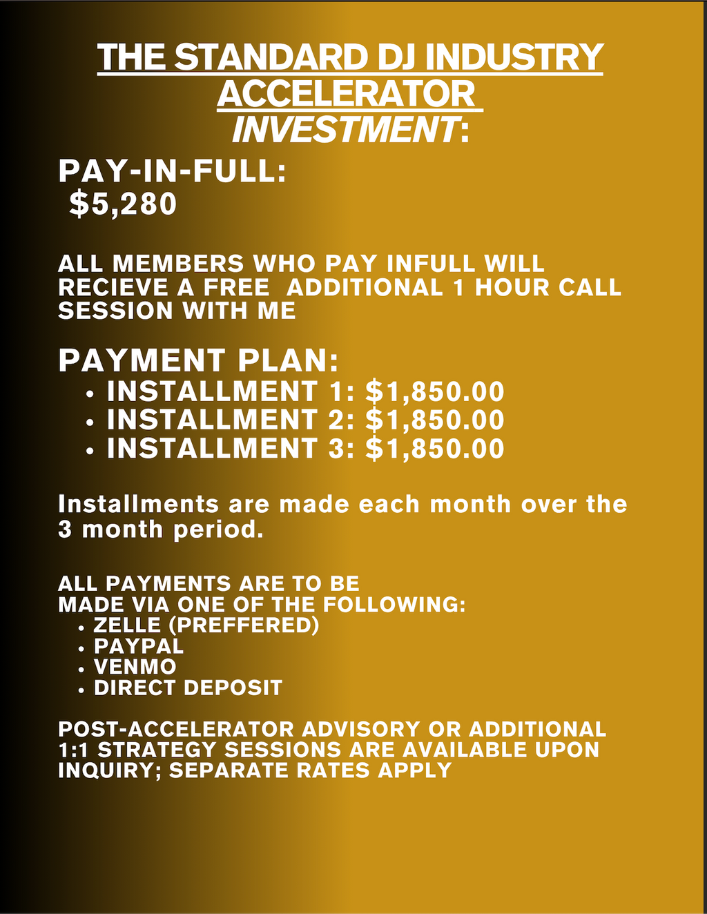 DJ Industry Accelerator Standard