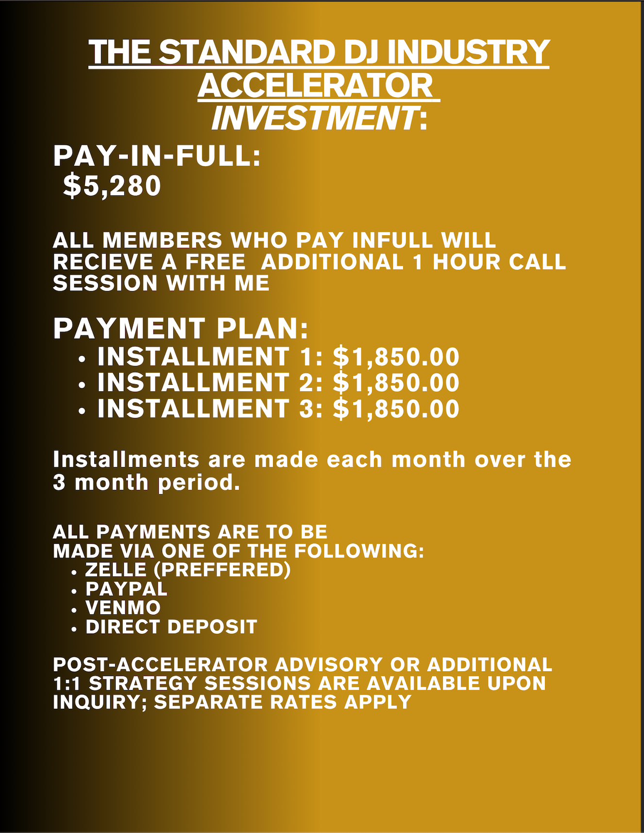 DJ Industry Accelerator Standard